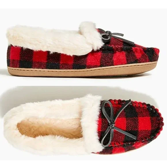 Crew Shoes J Crew Buffalocheckered Slippers Poshmark